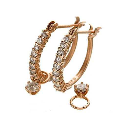 ダイヤハーフエタニティ計0.3ct ダイヤモンドピアス PINKGOLD ファッション ピアス イヤリング 天然石 ダイヤモンド [並行輸入品]