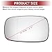 ACROPIX Car Rearview Left Driver Side Mirror Glass for Renault CLIO GRAND SCENIC 2005-2009 for Renault MEGANE 2002-2008 with Backing Plate - Pack of 1