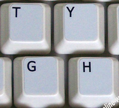 Pegatinas de teclado gris no transparentes en inglés US miniatura 1