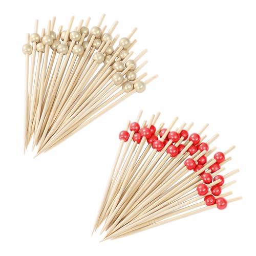 200 Brochetas Pequeñas De Cuentas Redondas, Brochetas De Frutas, Brochetas De Cócteles Creativas, Brochetas De Decoración De Alimentos, Artículos Para Fiestas
