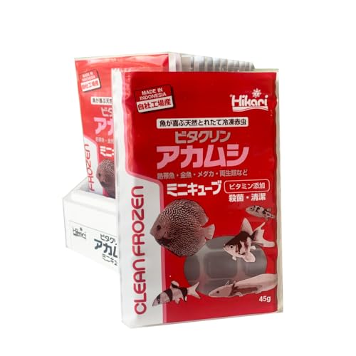 キョーリン 冷凍飼料 ビタクリンアカムシ ミニキューブ 45g/32キューブ 12枚セット