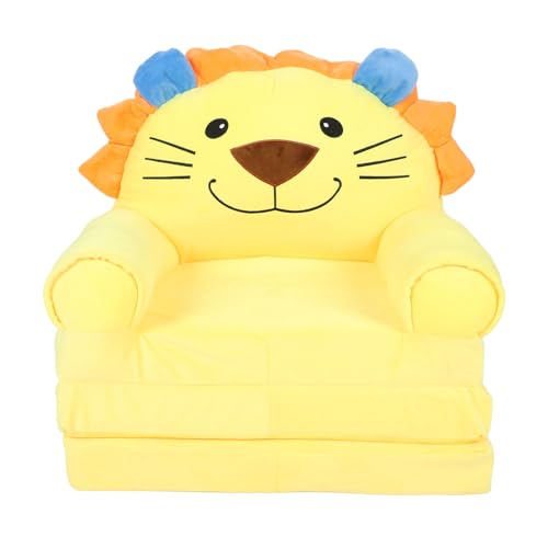 Sofá silla plegable para niños, sofá plegable para niños con diseño de dibujos animados, silla plegable de felpa suave para niños pequeños para leer y jugar, asiento portátil para (Tipo C)