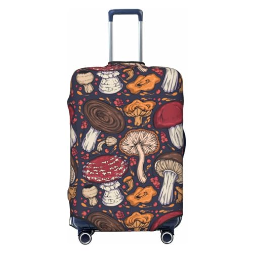 Forest Wild Mushroom Luggage Cover Protector Anti-Scratch Washable Fits 18-32 Inch Luggage-Small