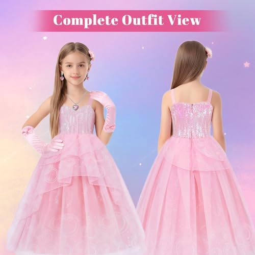 Disfraz princesa rosa para niñas 11-12 años miniatura 5