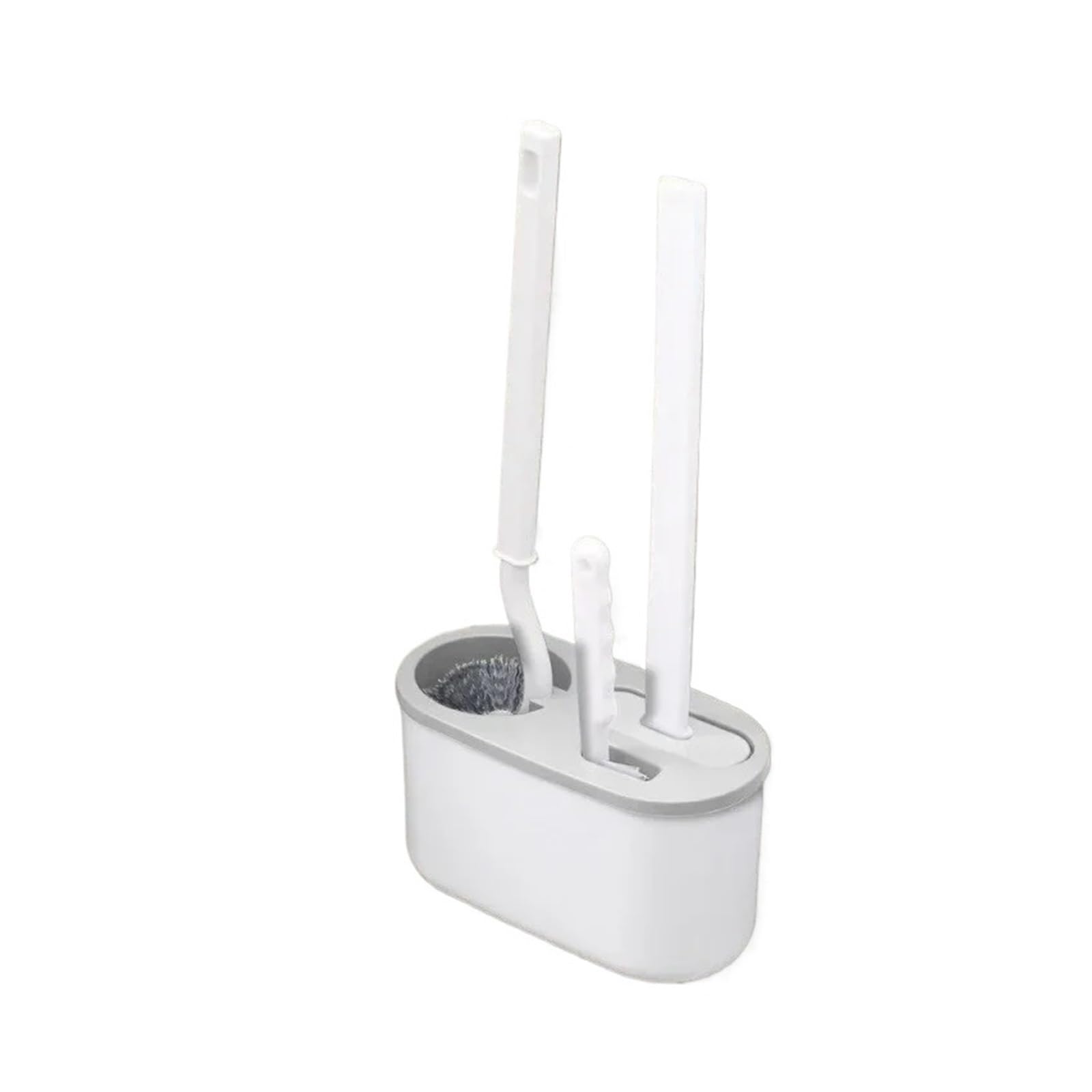 Wall Mounted Silicone Toilet Brush With Holder