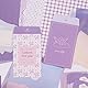Scrapbooking Supplies Kit, Ästhetische Scrapbook Kit mit A6 Grid Notebook, DIY Journaling Zubehör, Geburtstag Handwerk Geschenk für Teenager Mädchen Kind Frauen (Violett)