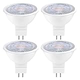 eufeifeiegds 4ピース 12V 230V LED GU5.3 MR16 スポットライト電球 5W 50W相当 ウォームホワイト 3000K クールホワイト 4000K デイライトホワイト 6000K(AC 220-240V,White 6000K)