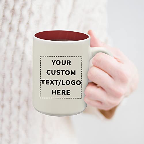 DISCOUNT-PROMOS-10-Glossy-Two-Tone-Ceramic-Mugs-Set-15-oz-Customizable-Text-Logo-Stoneware-Smooth-Durable-C-handle-Maroon