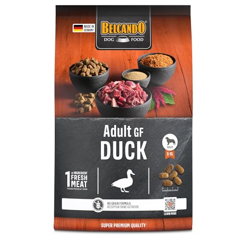 BELCANDO Adult GF Duck | getreidefreies Hundefutter | Trockenfutter ohne Getreide mit Ente | Alleinfuttermittel für ausgewachsene Hunde ab 1 Jahr