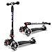 QINGTIAN Clignotant aux Quatre Roues,sûr sans se Pincer Les Mains,matériaux respectueux de l'environnement,Scooter à Trois Roues pour Enfants Super compressif et Pliable