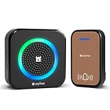 Wireless Doorbell 1000Ft Long Range, Easy installation, Waterproof, 63 Adjustable Chimes, Suitable for Infant Sleep and Elderly Assistance, 6 Lighting Colours Kind for Hearing-Impaired