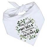 vizuzi I Only Love My Bed and My Mama I'm Sorry, Funny Dog Bandana, Gift for Dog Lover, Dog Gifts
