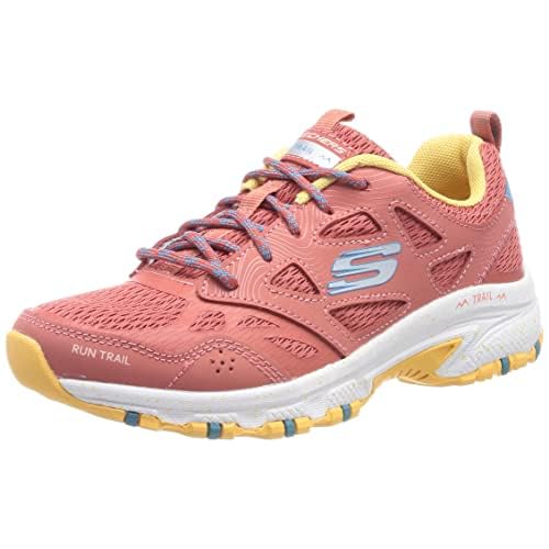 Skechers 149821 Rust, Zapatillas Mujer, Malla de Cuero óxido con Ribete Amarillo, 36 EU