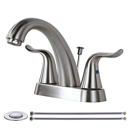 WOWOW Bathroom Faucet 2 Handle 4 Inch Centerset Bathroom...