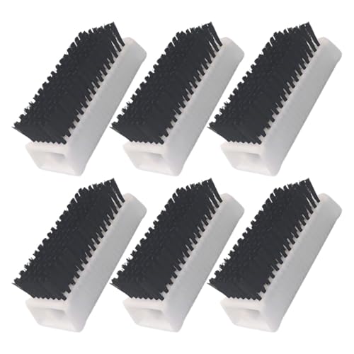Cepillos para limpiar uñas de plástico con mango antideslizante y doble cara, pack de 6 unidades 2