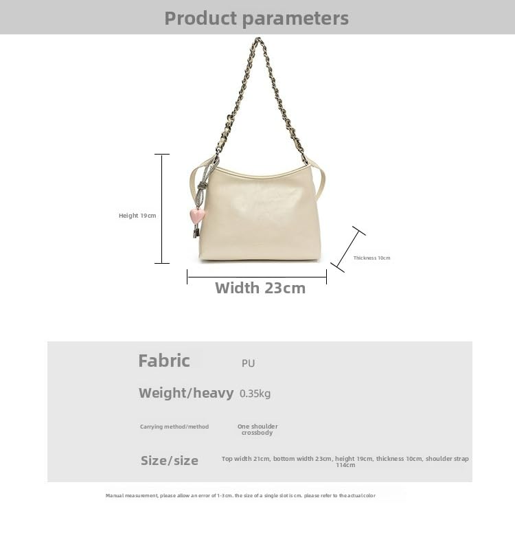 2025 spring new shoulder bag foreign style chain versatile high texture messenger bag daily work commute armpit3