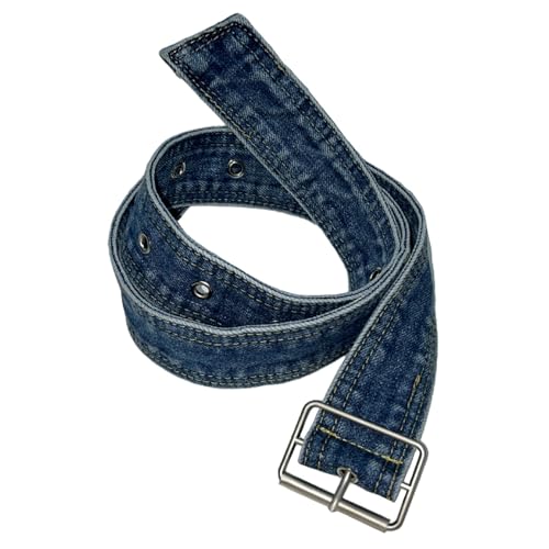 Women's Girl's Denim Waist Belt with Metal Buckle Waistband for Dress/Shirt/Pants Waist Strap Band Casual Vintage3