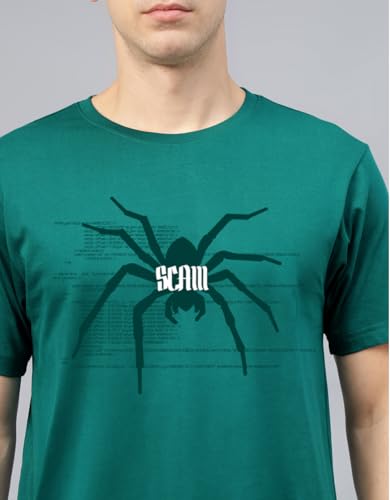 Image of Veirdo Men's T-Shirt Regular Fit Round Neck Pure Cotton Half Sleeve Graphics Printed T-Shirt Different Size Range S to 2XL
