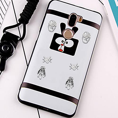 Wokoto 60Pcs 3D Halloween Nail Art Charms Silver 3D Nail Charms For Nail Art 3D Skulls Skeleton Hand Spider Nail Jewelry And Decorations Nail Gems And Rhinestones Glitters For Acrylic Nails Crafts #TOP6