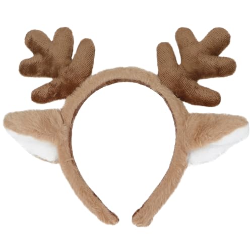 BETESSIN Rentier Haarreif Weihnachten - Geweih Haarreif mit Ohren -...