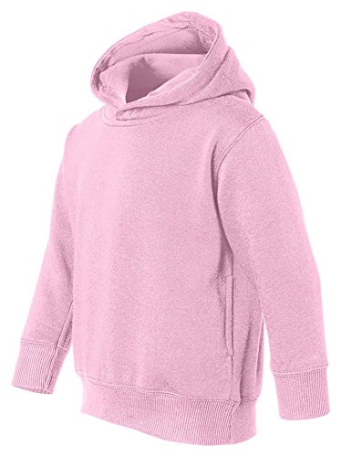RABBIT SKINS Toddler Pockets Fleece Hooded Sweatshirt, Pink, 2T