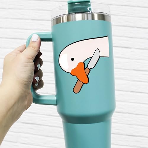 Image of Set 3Pcs Silly Goose Peeker Mirror Decal Funny Meme Silly Goose Stickers Water Bottle Window Sticker Vinyl Waterproof 2 Inches Car Decals New Car Accessories for Friend Coworker