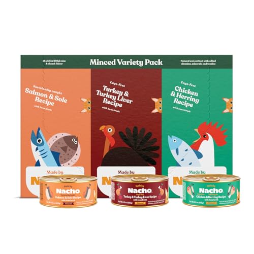 Made by Nacho Premium Minced Wet Canned Cat Food with