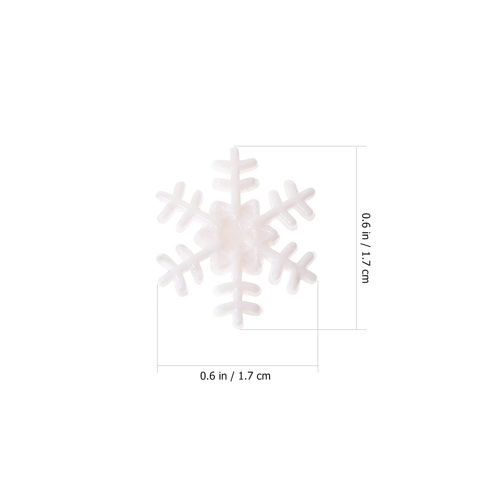 VILLCASE 7 Sätze Schneeflocke Winterdeko Dekoration Winter Weihnachtsassesoires Weihnachtdeko Weihnachts-hüpfburgen Weihnachten Weihnachtsschmuck Weihnachtsbedarf Plastik Weiß 200 Stück * 7