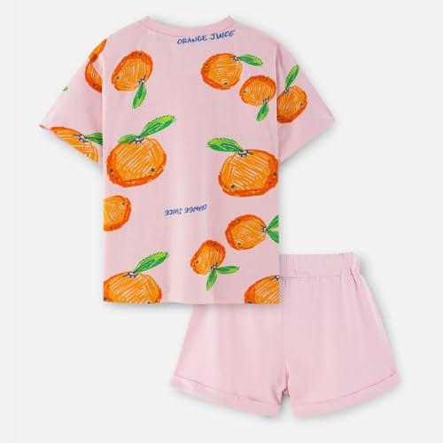 Image of Nap Chief Girls Cotton Cartoon Characters and Printed Co ord Sets, T Shirt and Shorts for Casual Wear