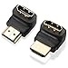 VMOJO Winkeladapter Adapter (2 Stücke) - HDMI Typ A Stecker auf Buchse - vergoldete Kontakte, 3D, 1080p, Full HD, 4K, kompatibel mit Samsung TV, LG TV, PS5, Xbox, Dell Laptop etc.
