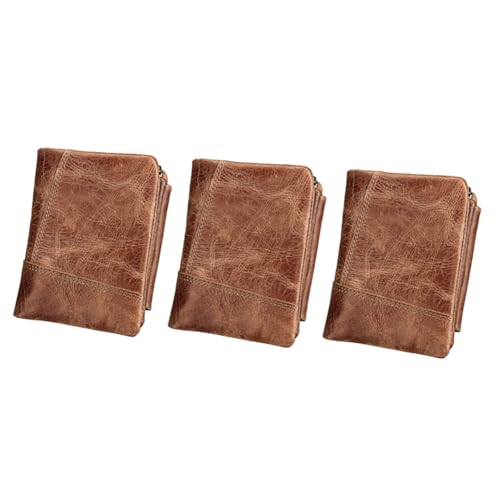 Portefeuille cuir de vachette trifold élégant pour homme d'affaires