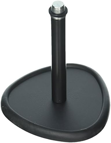 K&M König & Meyer 23230.500.55 Table Desktop Microphone Stand | Sound Absorbing Cast-Iron Triangular Shape Base | Standard 5⁄8'' Thread | For Musicians, Podcasts, Home Studio | German Made | Black