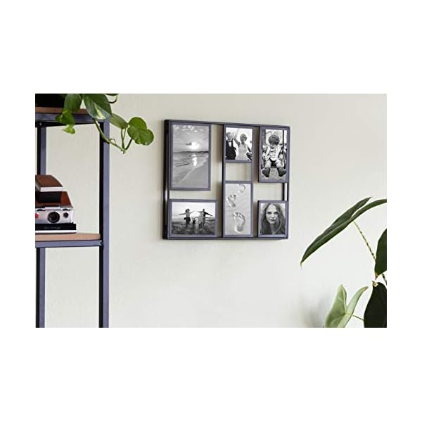 LIFA LIVING schwarze Bilderrahmen Collage für 6 Fotos, Fotorahmen aus Metall und Glas, Galerierahmen für Foto Collage 40… – Bild 7
