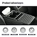 Cuymoap Car Center Console Cover Organizer, Multifunctional Storage Box with Cup Holders & Tissue Box & Phone Slot, Highly Elastic Comfort Arm Rest Cushion for Cars (Black)