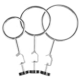 3 Stück Laborstativklemmen aus Eisen für Kolben und Geräte, Silber