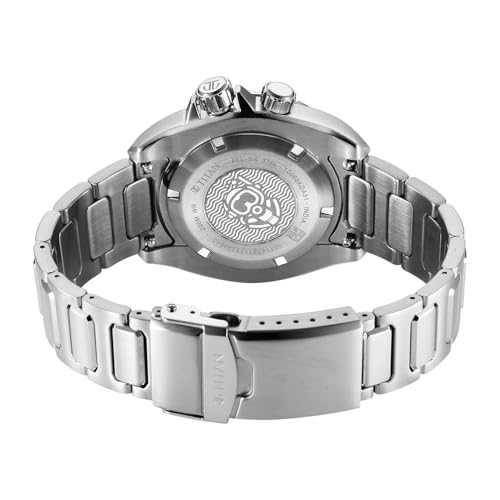 Image of Titan Zero Hour Diver's 200m Analog with Blue Dial Silver Stainless Steel Strap Watch for Men - 10068KM01