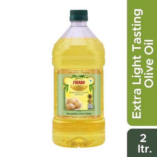 Image of Figaro Extra Light Tasting Olive Oil- Ideal for All Indian Cooking- Suitable for Deep Frying- Imported from Spain- 2L (Pack of 2)
