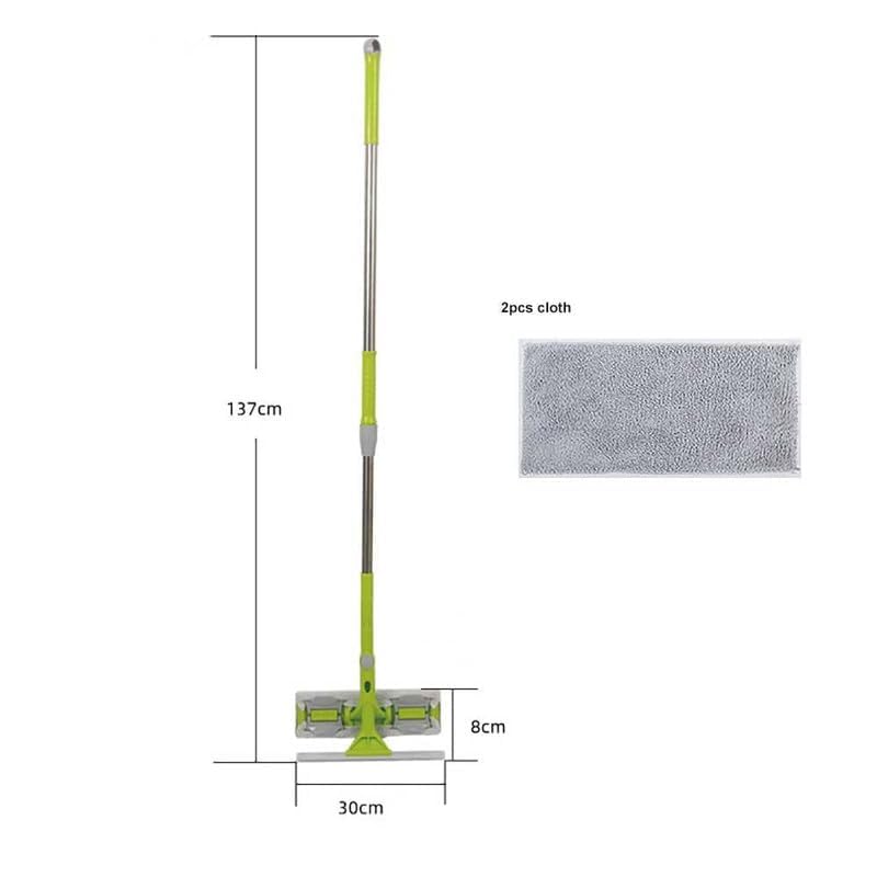 Image of PIYUCOLONY Solar Panel & High-Rise Window Cleaning Kit - Double Sided Mop with Long Pole, Microfiber Cloth & Rubber Scraper - Cleaning (Pack of 1)