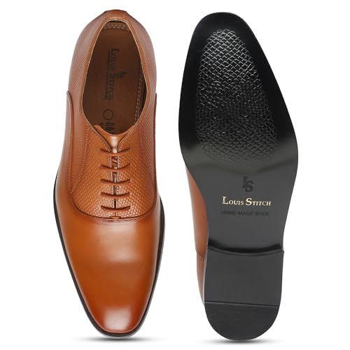 Image of LOUIS STITCH Men's Derby Formal Shoes| Handmade Italian Leather Shoes for Men (LSEUPLDY)