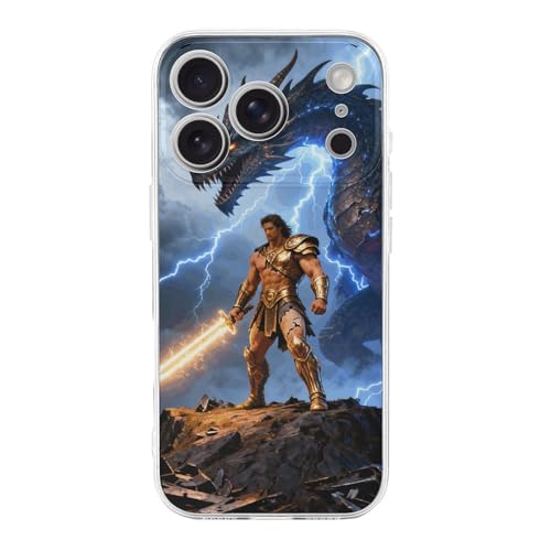 FodPand Mythic Hero Phone Case iPhone 17�p TPU �n�[�h�t�H���ی�J�o�[ ���h�~ �ϏՌ� �~�j�}���X�g ���I�P�[�X �����p & �j���p ����