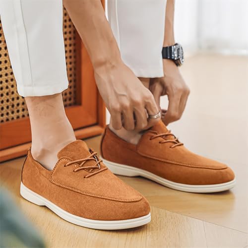 Zapatos Oxford de gamuza casuales para hombre con cordones elegantes 2