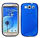 S-Line Design Energmix Silikon Hülle kompatibel mit Samsung Galaxy S3 i9300 TPU Schutzhülle Silikon Blau