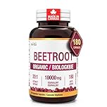 Herba 10,000mg Organic Beet Root Supplement – 180 Capsules | 20:1 Beet Root Powder in Capsule | Nitric Oxide Supplements for Men & Women | Made in Canada