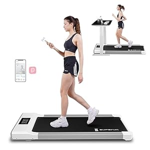 SupeRun Under Desk Treadmill, Walking Pad, Portable Treadmill with Remote Control LED Display, Quiet Walking Jogging Machine for Office Home Use