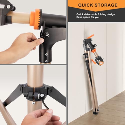 teraysun Bike Repair Stand (Max 99lbs) - Aluminum Alloy Foldable Bike Workstand with Tool Tray , Shop Home Mechanics for Mountain Bicycle and Road Bike by teraysun - Image 7