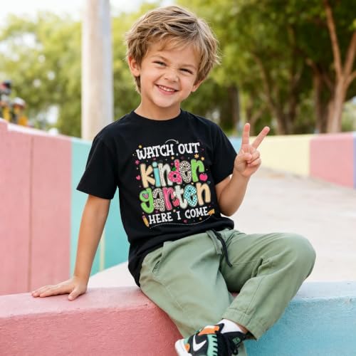 Image of Rollin Into Kindergarten Shirt Boys Girls First Day of Kindergarten T Shirts Little Kids Tee Top