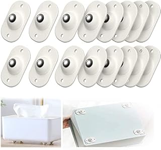Self Adhesive Castor Wheels,16 PCS Small Castor Wheels Mini Swivel Casters Wheels Stick On Castors Pulley Rollers for Small Furniture Trash Can Box