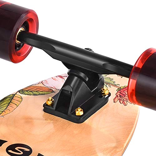 42 Inch Longboard Skateboard Complete Pintail,The Original Artisan Maple Skateboard Pintail Cruiser For Cruising, Carving, Free-Style And Downhill（Bloom） #TOP4
