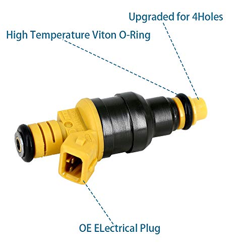 Fuel Injector Set of 8 | Replace# 280150943, 280150909, 280150943, 280150718 | 4.6L 5.0L 5.4L 5.8L Engine | Replacement for Ford F150 F250 F350 E150 E250 Mustang Expedition Lincoln Mercury & More