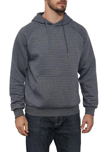 ZTN Mens Hooded Sweatshirt Long Sleeve Quilted Sweatshirt Casual Fashion Pullover Hoodies Warm Lightweight with Pockets